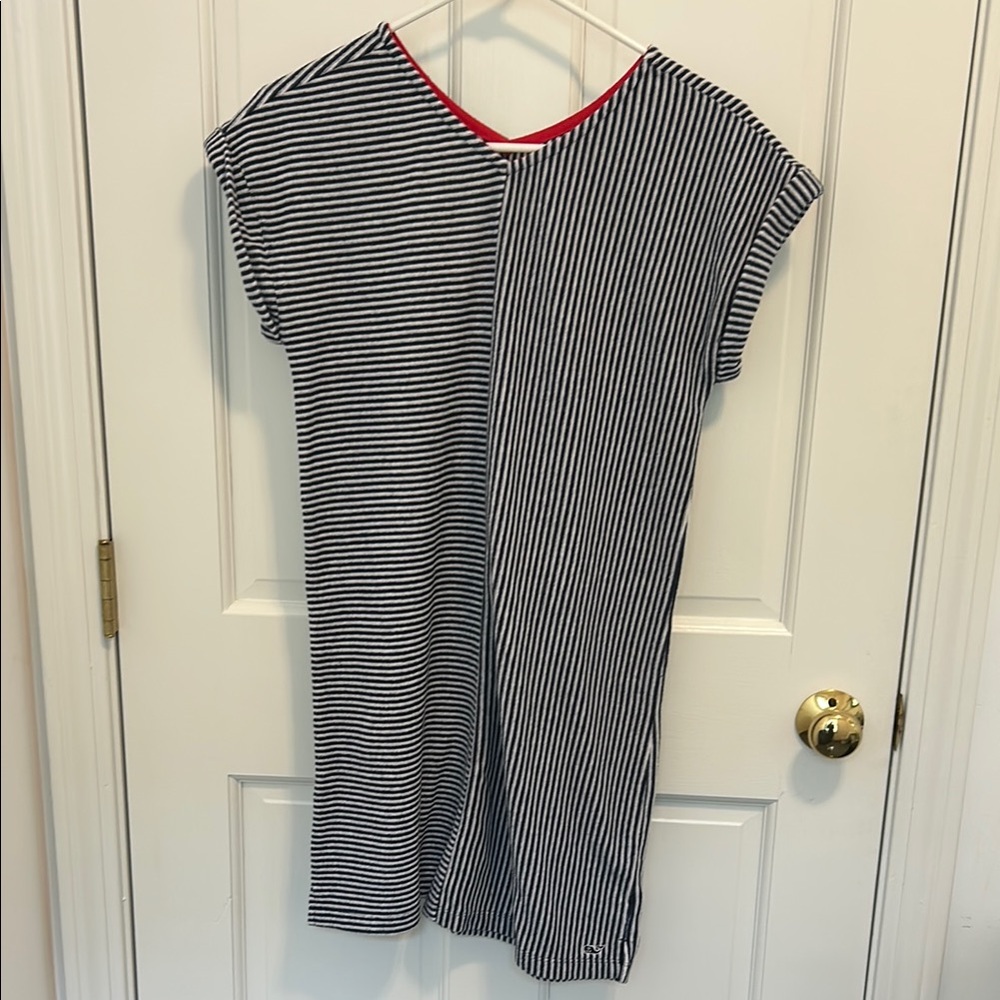 Navy and White Swim Coverup